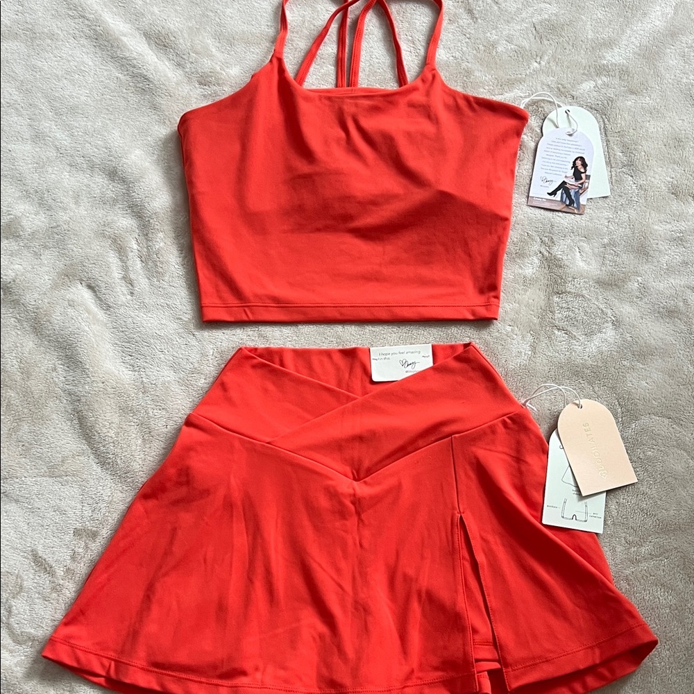 Red Skater Skirt for Women - Unbranded
